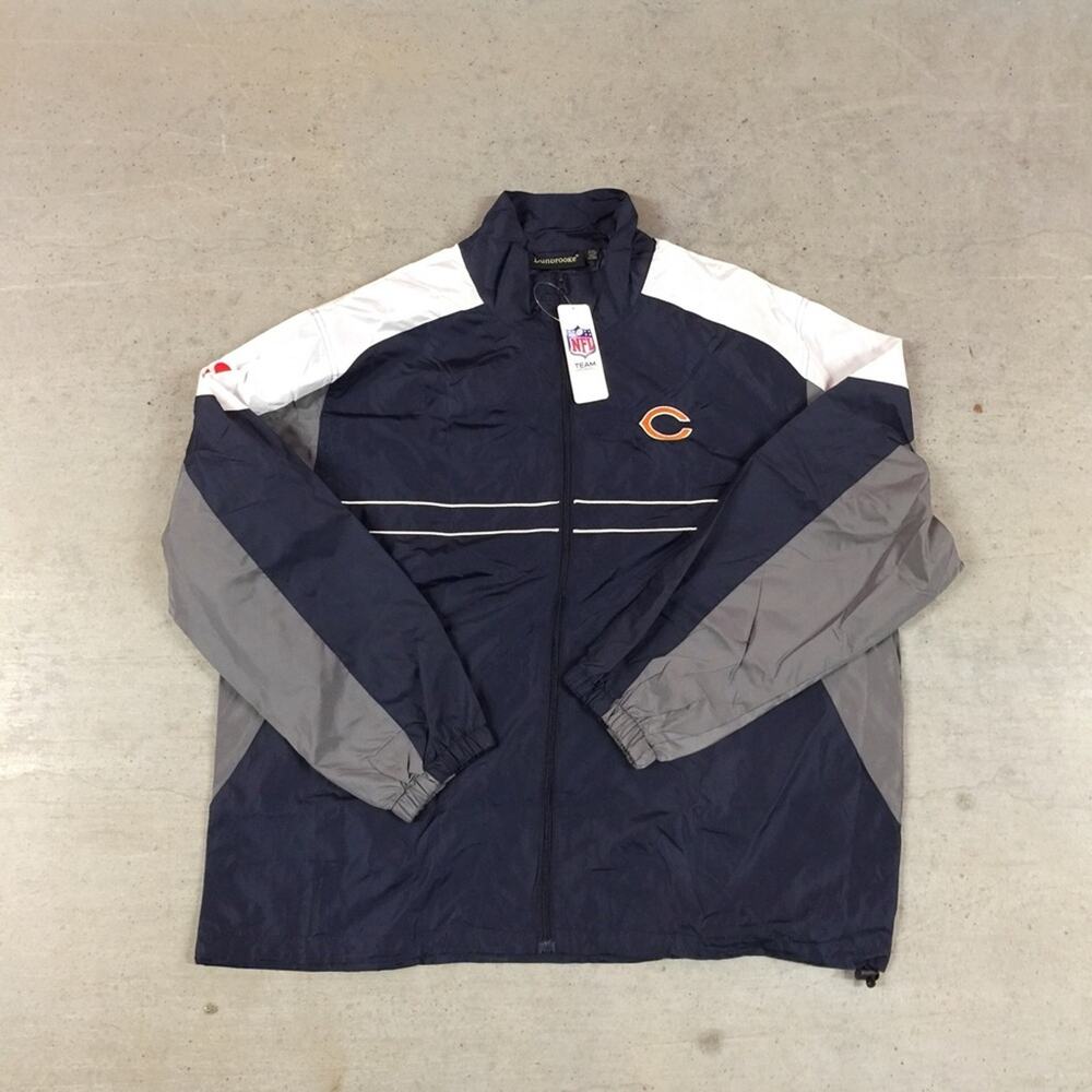 NWT NFL Apparel Chicago Bears Windbreaker Jacket.-CA3
